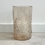 Vintage Cylinder Vormige Glazen Vaas Met Takken / Bladeren thumbnail 4