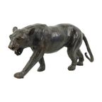 Mid Century Lederen Panter Beeld Liberty Of London 43cm thumbnail 12