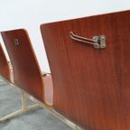 Teak Plywood Vintage Industrieel Retro Kerkbank 60S Design thumbnail 5