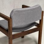 Jaren 60 Wengé Fauteuil Nederlands Design Armstoel Grijs thumbnail 7