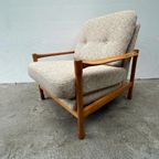 Midcentury Fauteuil - Hout, Bouclé - Scandinavische Stijl thumbnail 5