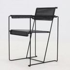 4 X Minimalist Steel Perforated Chairs / Netherlands 1970s thumbnail 2