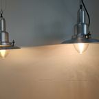 Set Unieke En Zeldzame 'kleine' Vintage Ucello Visserslampen Plafondlamp thumbnail 11