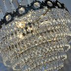 Grote Vintage Design Kristallen Brons Zak Kroonluchter thumbnail 12