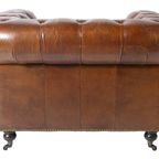 Vintage Chesterfield Club Fauteuil Cognac Leer thumbnail 7