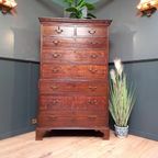 George Iii Chest On Chest Ladekast Uit 1830 thumbnail 6