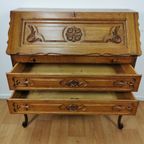 Brocante, Vintage Secretaire, Ladekast, Landelijk Bureau 808 thumbnail 4