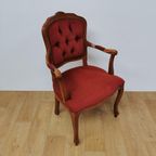 Brocante Vintage Franse Louis Xv Stoeltje, Fauteuil 103 thumbnail 3