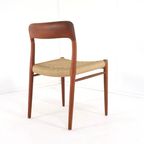 Set 4 Niels Otto Moller Stoelen Model 75 Möller Vintage Papercord thumbnail 9