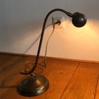 Leuke Vintage Metalen Bureaulamp Metaal Messing Kleur thumbnail 5
