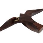 Vintage Houten Meeuw Wandvogels Mangohout Vintage thumbnail 5