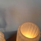 Zeldzame Jaren 50 Teak Melkglas Tafellamp Vintage Design thumbnail 3
