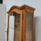 Antieke Vintage Houten Vitrinekast Wandkast Servieskast Kast thumbnail 13