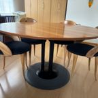 Eettafel Leolux Trias Met 6 Vintage Stoelen thumbnail 8