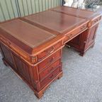 Klassiek Engels Bureau, Partnerdeks, Schrijftafel, 2-zijdig thumbnail 5