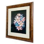 Vintage Ingelijste 3d-papieren Sculptuur Met Bloemen thumbnail 3