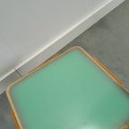 Houten Bijzettafel Met Keramiek Nr 19, Vintage Plantentafel thumbnail 5