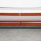 Prachtige Art Deco Salontafel Van Schuitema Uit De Decoforma Serie Met Een Glazen Blad En 4 Lades thumbnail 7