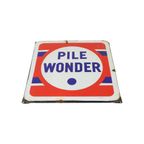 Frans Emaille Reclame Bord Pile Wonder Jaren 50 Mancave 43X43Cm thumbnail 8