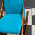 Ton / Thonet Arm Less Rocking Chair In Blue Velvet Upholstery thumbnail 11