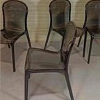 Set Van 4 Vintage Plexiglass Stoelen Eetkamerstoelen thumbnail 7