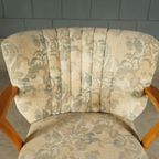 Vintage Cocktailfauteuil – Velours – Houten Armleuningen – Jaren 60 thumbnail 4