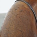 Cognac-kleurige En Comfortabele Vintage Schapenleren Clubfauteuil Met Een Royale Zit thumbnail 4