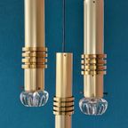 Mid-Century Brass & Glass Lamp. thumbnail 9