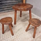 Vintage Brutalist Set Tafel En 2 Krukjes 60S thumbnail 6