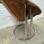 Midcentury Design Ballon Chair - Chroom, Suede - Lusch&Co thumbnail 6