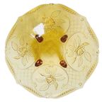 Vintage Glazen Fruitschaal Rüdesheim Amber Glas Walther & Sons thumbnail 4