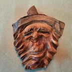 Vintage Bosgeest, Woodspirit, Houtsculptuur, Houtsnijwerk thumbnail 5