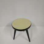 Vintage Klein Planten Bijzettafel Met Cremekleurig Blad thumbnail 6
