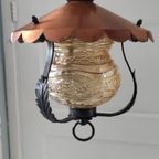 Vintage Hanglamp Metaal Glas thumbnail 2