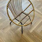 Rohé Noordwolde Rotan Bamboe Fauteuil 1960 thumbnail 3