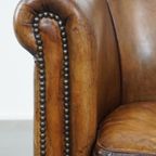 Clubfauteuil Gemaakt Van Schapenleer Met De Mooiste Kleuren En Een Prachtig Patina thumbnail 10