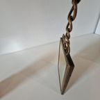 Antiek Koperen Spiegel Handspiegel Wandspiegel thumbnail 7