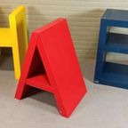Vintage Set Van Flototto Letters Boekenplanken Pop Art thumbnail 9