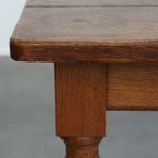 Grote Robuuste En Tijdloze Antieke Engelse Eettafel Gemaakt Van Eikenhout thumbnail 11