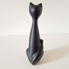 Vintage Kat Beeld Zwarte Kat Poes Beeldje thumbnail 6