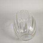 Glasfabriek Leerdam - H-Collectie - Optische Vaas - Verticale Lijnen - Helder Glas - 50'S thumbnail 4