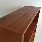 Vintage Deens Boekenkastje Teak Fineer Zwarte Pootjes thumbnail 8