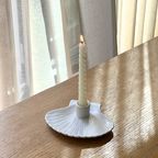Vintage Ceramic Shell Shaped Candle Holder thumbnail 2