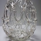 Mid Century Modern Murano Art Opengewerkte Glazen Vaas thumbnail 2