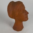 Geboetseerde Terracotta Buste - Groot Formaat - 1960'S thumbnail 5