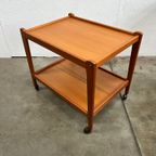 Vintage Deense Trolley / Bijzetmeubel, Teak, Brdr Furbo, 1960's thumbnail 10