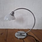 Vintage Bauhaus Stijl Tafel Lamp Chrome Glas thumbnail 10