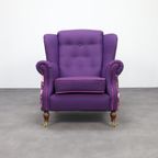 Classic Wing Chair In The Style Of Howard & Sons, 1960s thumbnail 3