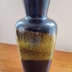 Vintage West Germany Scheurich Vaasje Vaas Groen Bruin thumbnail 4