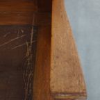 Antieke Houten Bank Met Een Hoge Rug En Leuke Details Uit Eind 19e/ Begin 20e Eeuw thumbnail 17